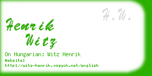 henrik witz business card